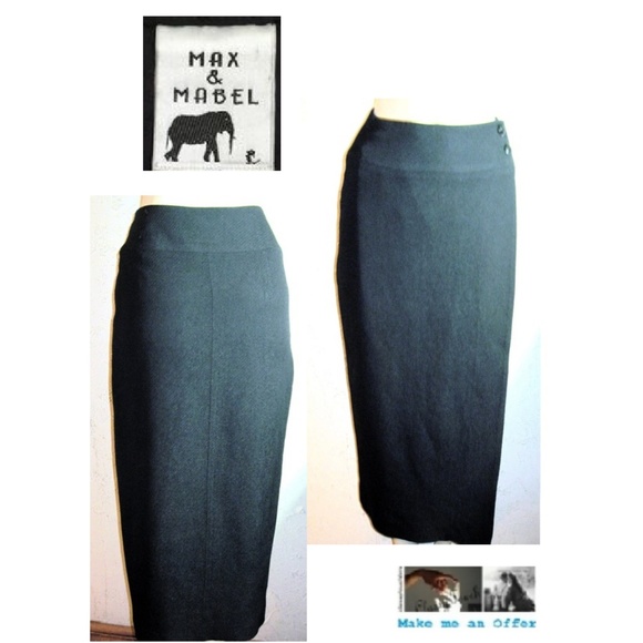 Max & Mabel New Black Long True Wrap Skirt Size XS - Picture 1 of 6